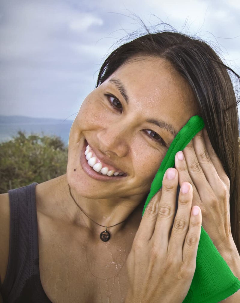 LunatecÂ® Self-Cleaning Washcloth. A Camping & Travel Essential. Quick Drying, Light Exfoliator, Odor-Free & Lathers Great. - Image 2